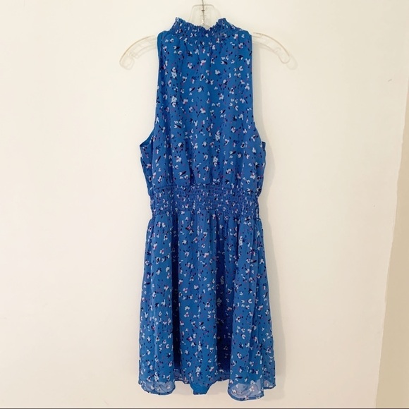 Flowered mock turtleneck sleeveless sundress - Picture 1 of 10